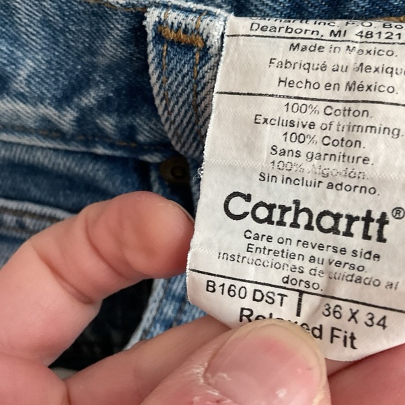 Carhartt D160 DST - Relaxed Fit Medium Wash Denim Jeans - Blue - Men’s Sz 36x34 - Picture 4 of 13